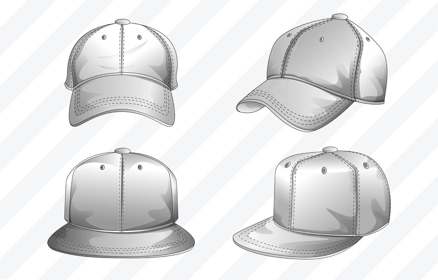 Realistic Cap Template vector