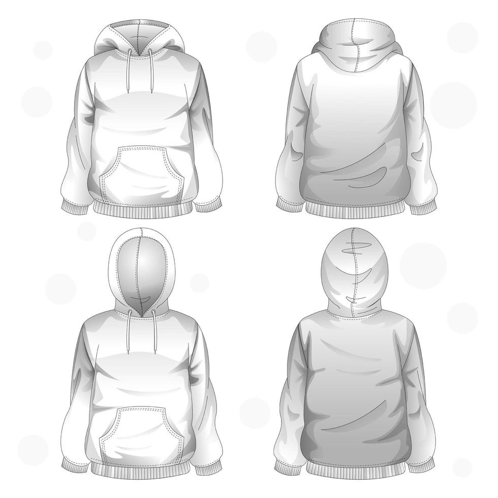 Casual Hoodie Template vector