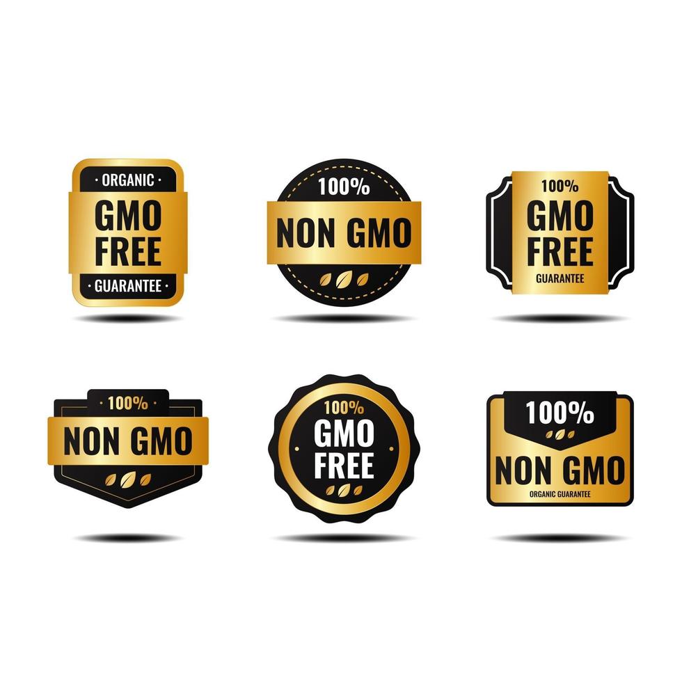 insignia brillante no gmo vector