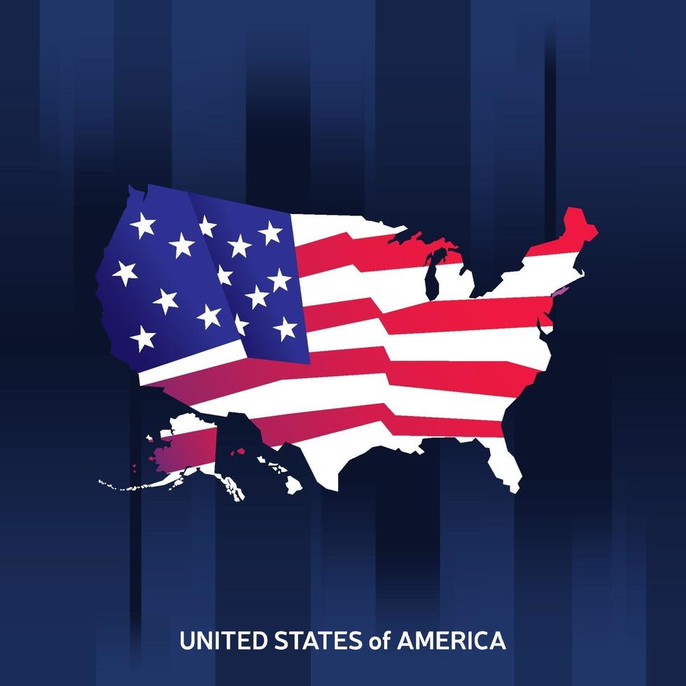 Premium Vector  Flag usa stars and stripes pattern background with map  united states