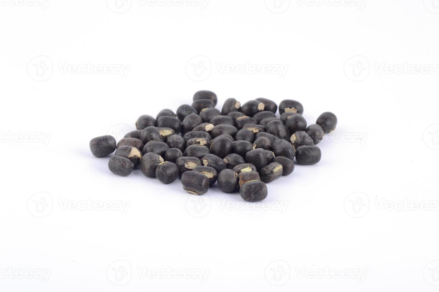 Urad dal, black gram, Vigna mungo on white background photo