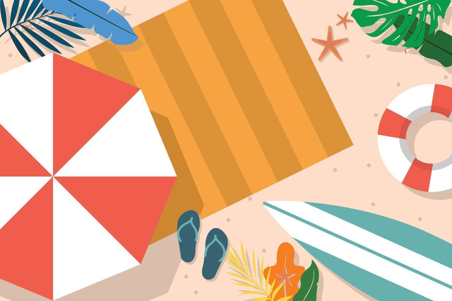 Organic flat summer background for videocalls Vector