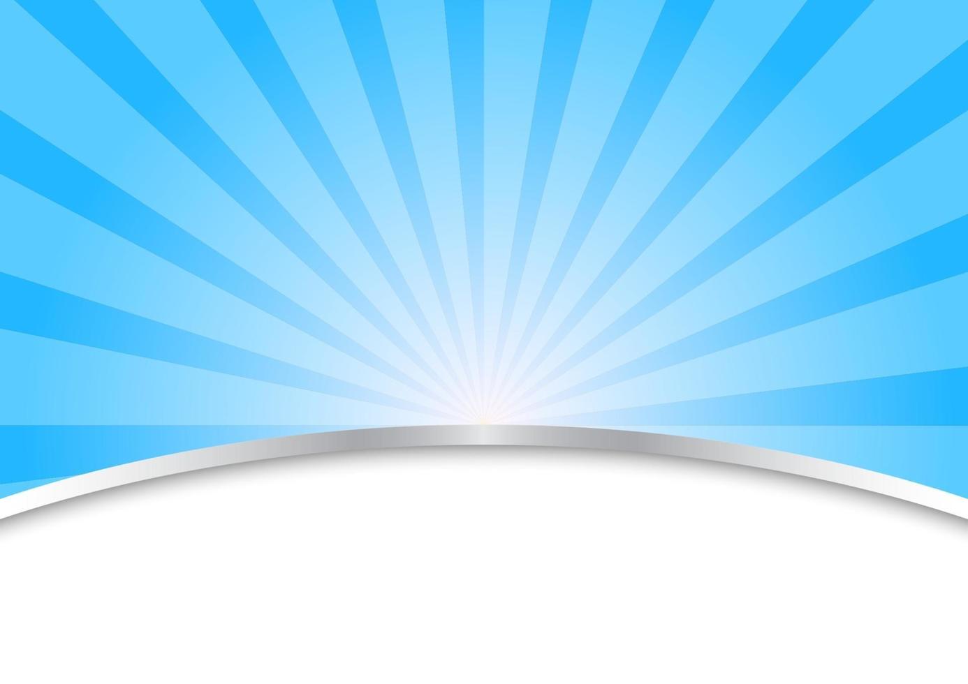 shine blue sun style background vector