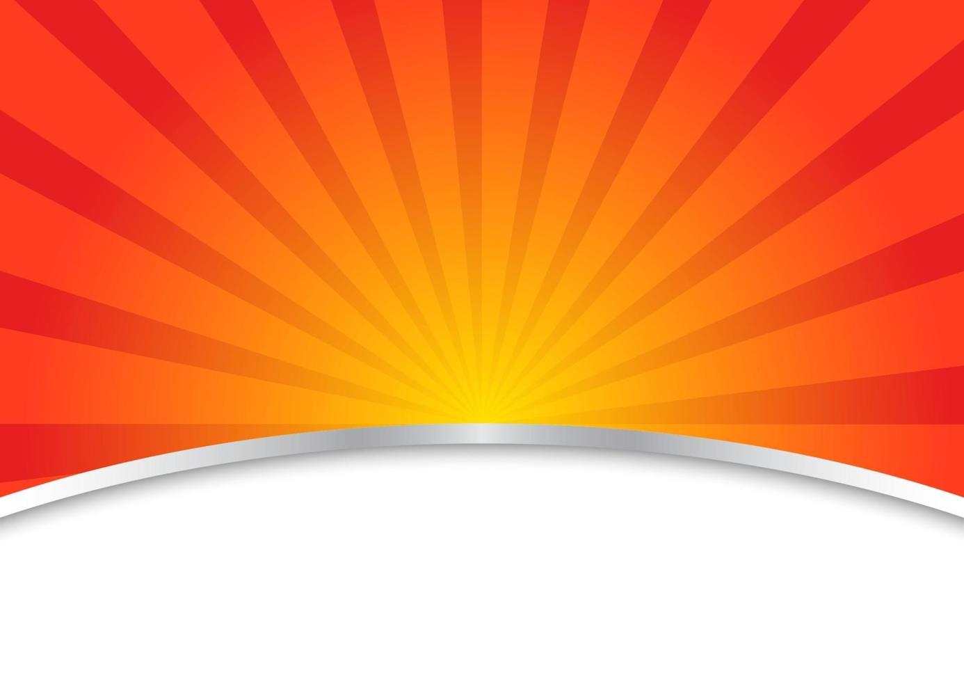 beautiful orange sun style background vector