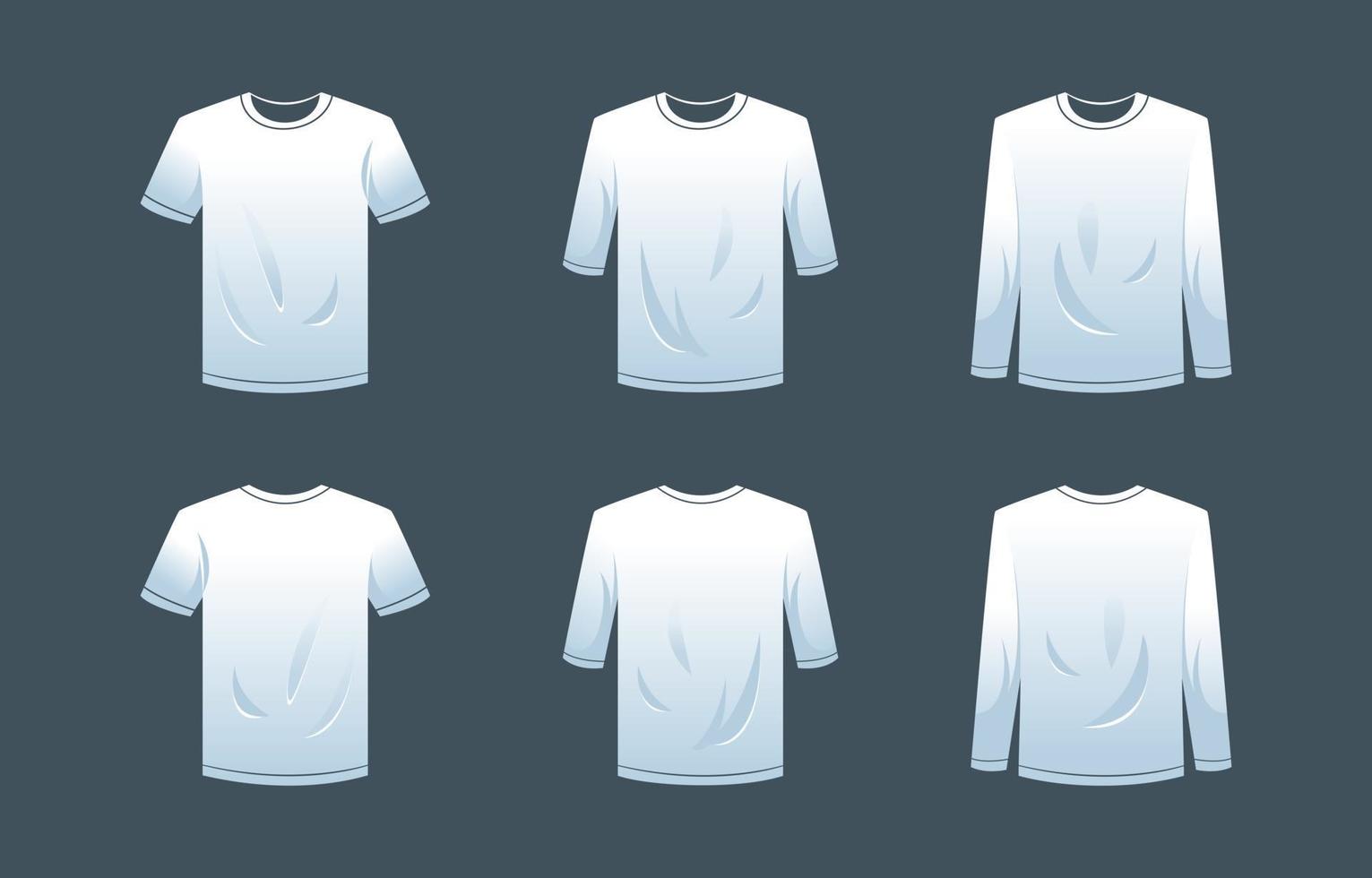 Blank Clothes Front And Back Template vector