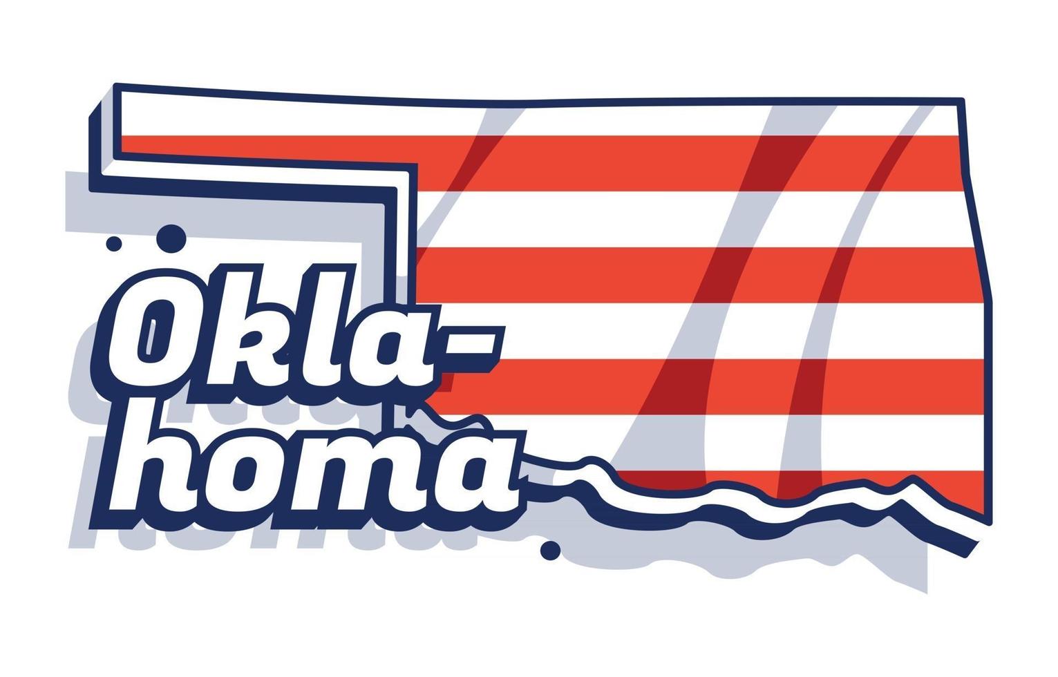 Oklahoma Map Background vector