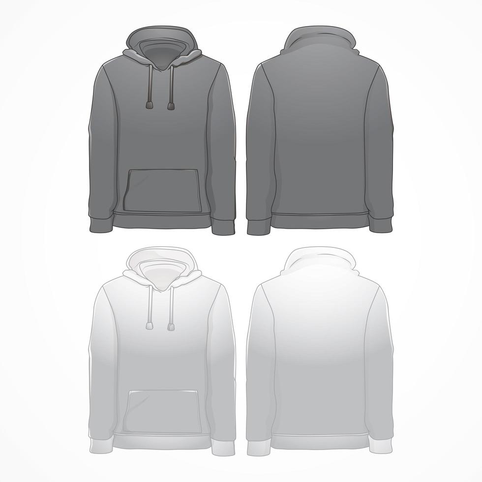 concepto de maqueta de Hoddie vector