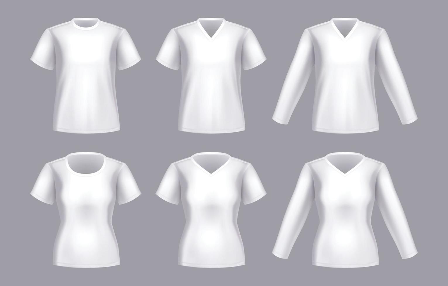 plantilla de ropa blanca en estilo realista vector