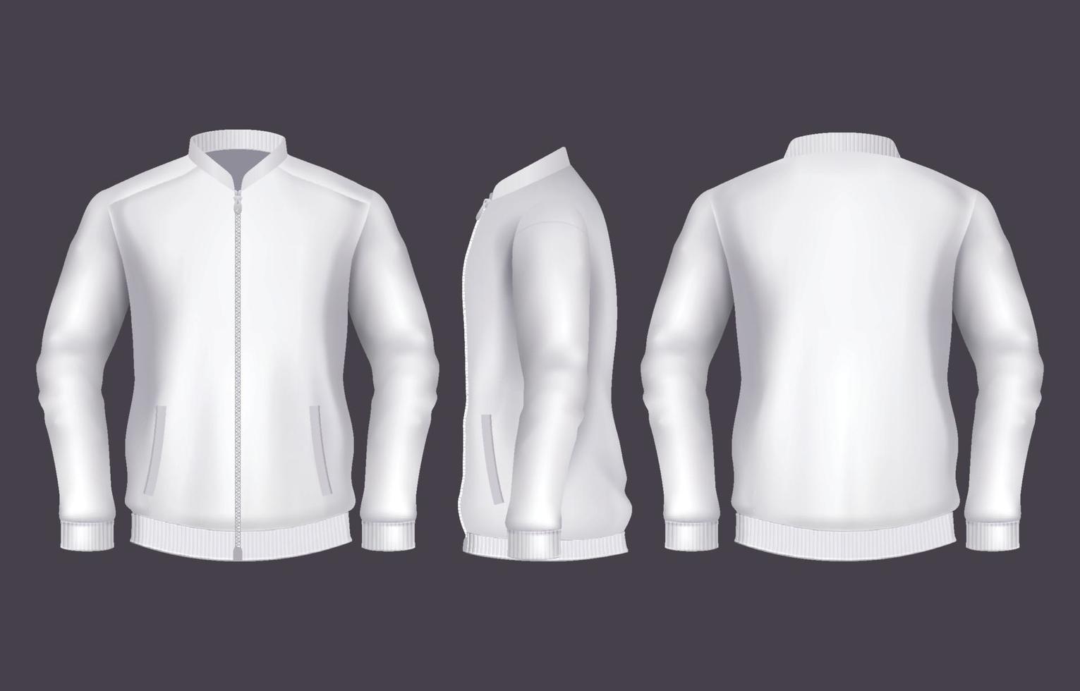 Realistic Jacket Template vector