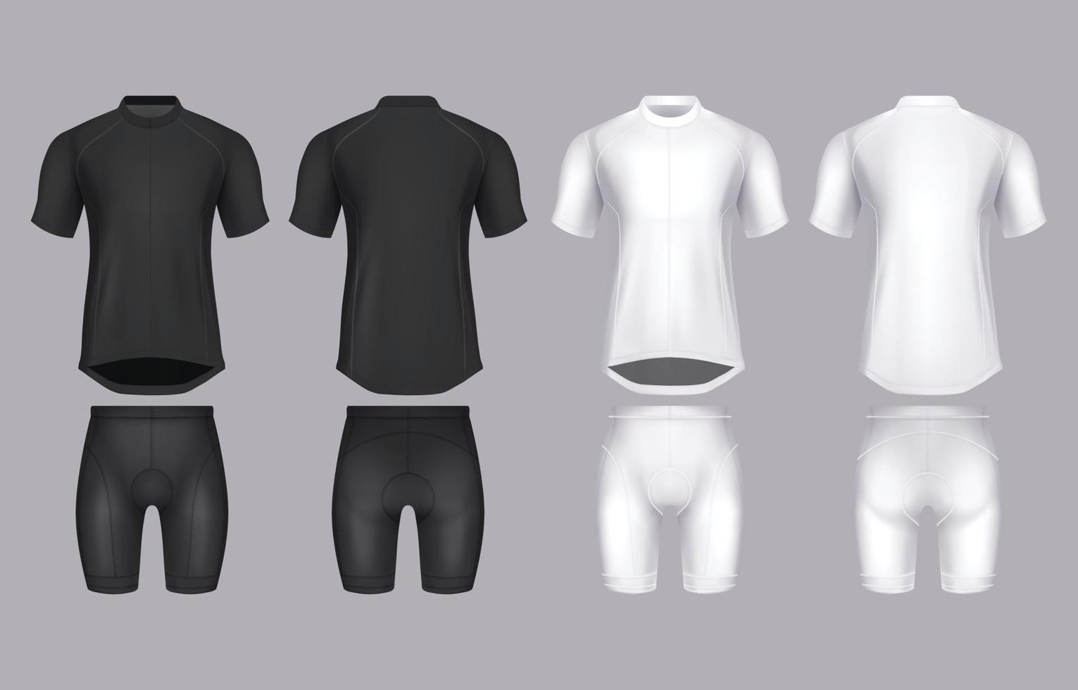 Realistic Bike Jersey and Short Template vector