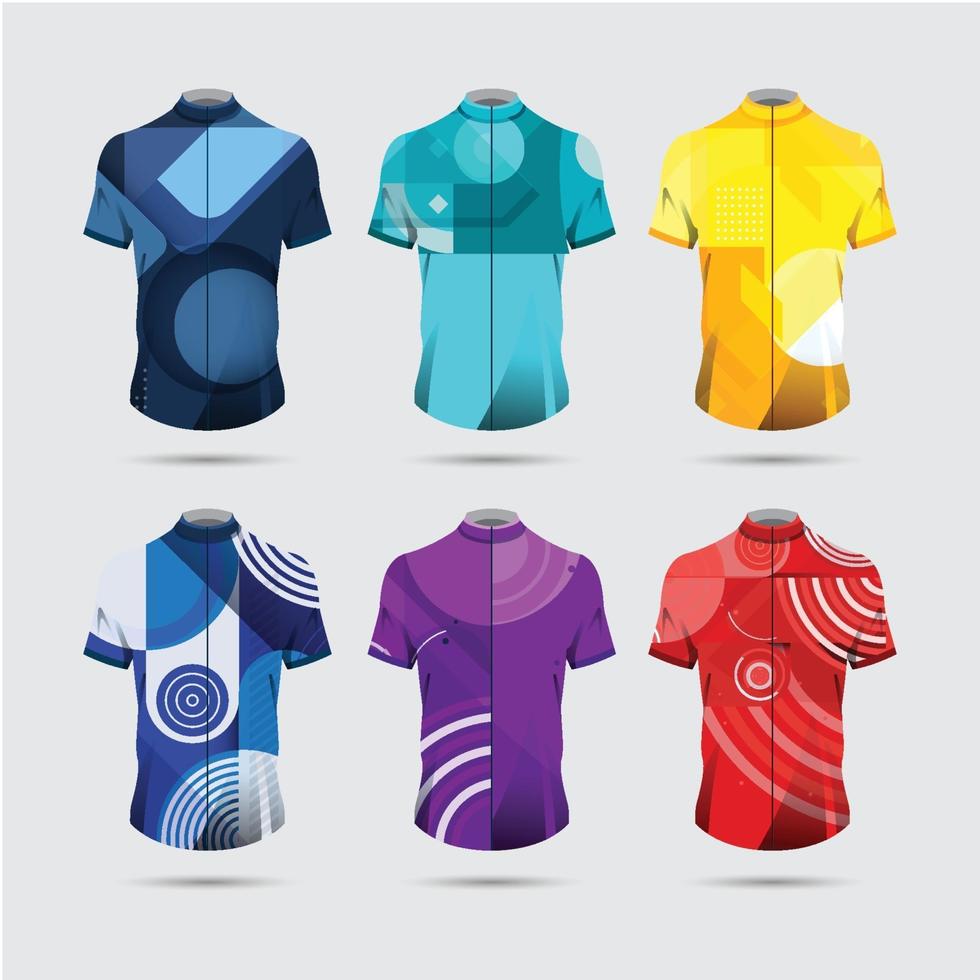 concepto de ropa deportiva de jersey ciclista abstracto vector