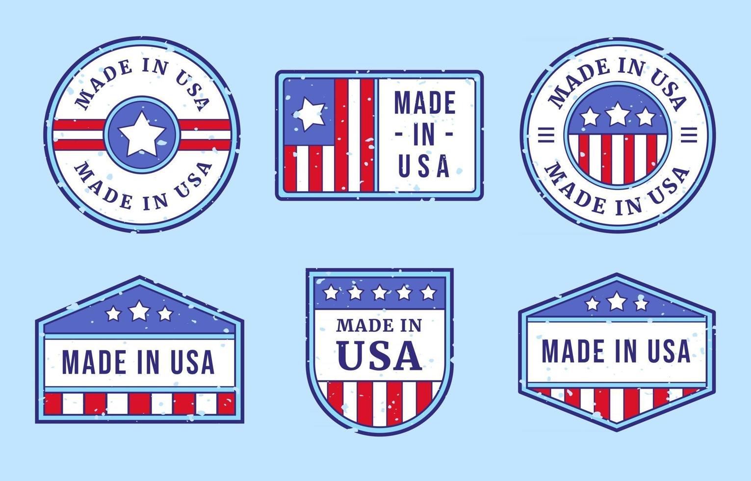 Made in USA badge collections vector