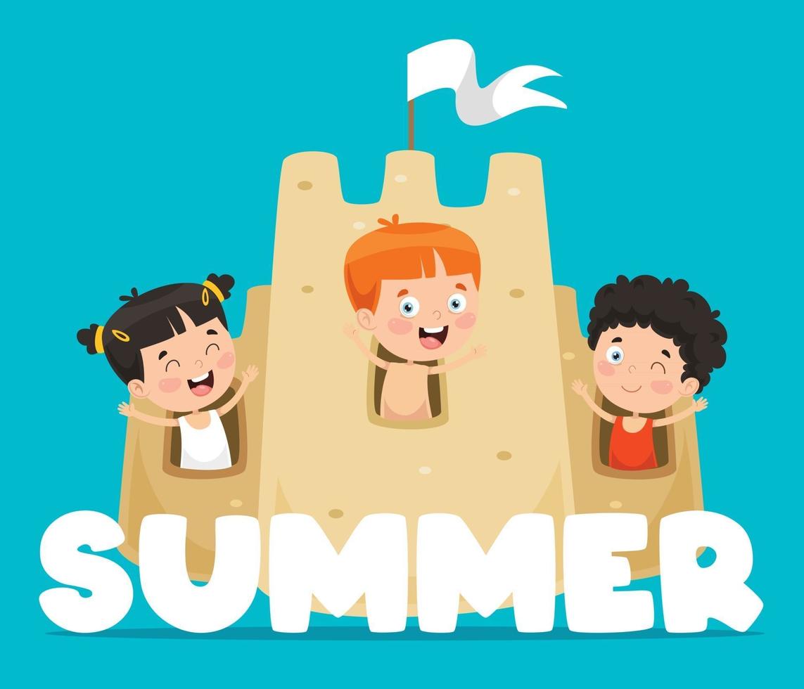 Concept Drawing For Summer Season vector