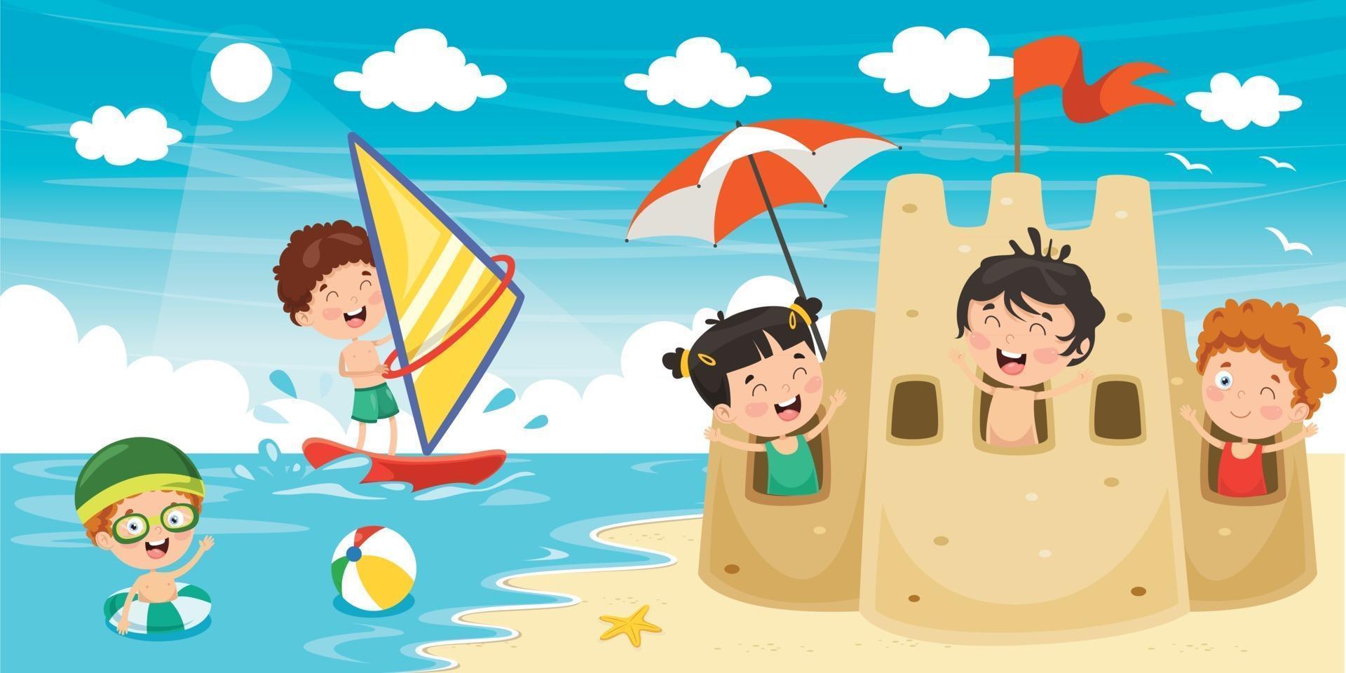 Concept Drawing For Summer Season vector