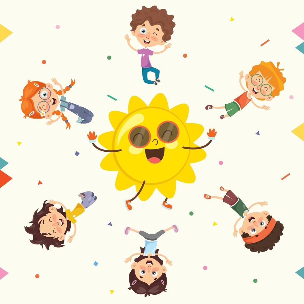 Concept Drawing For Summer Season vector