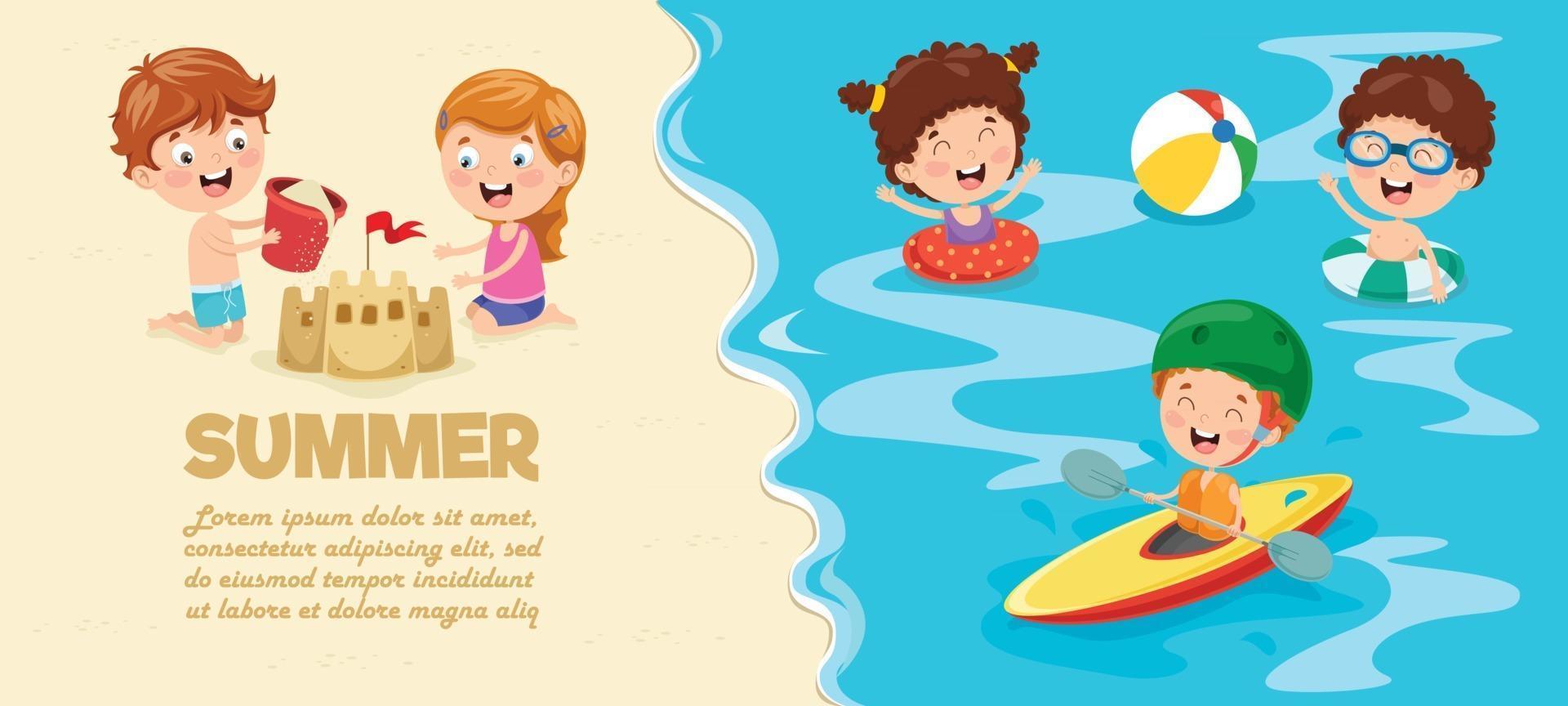 Concept Drawing For Summer Season vector