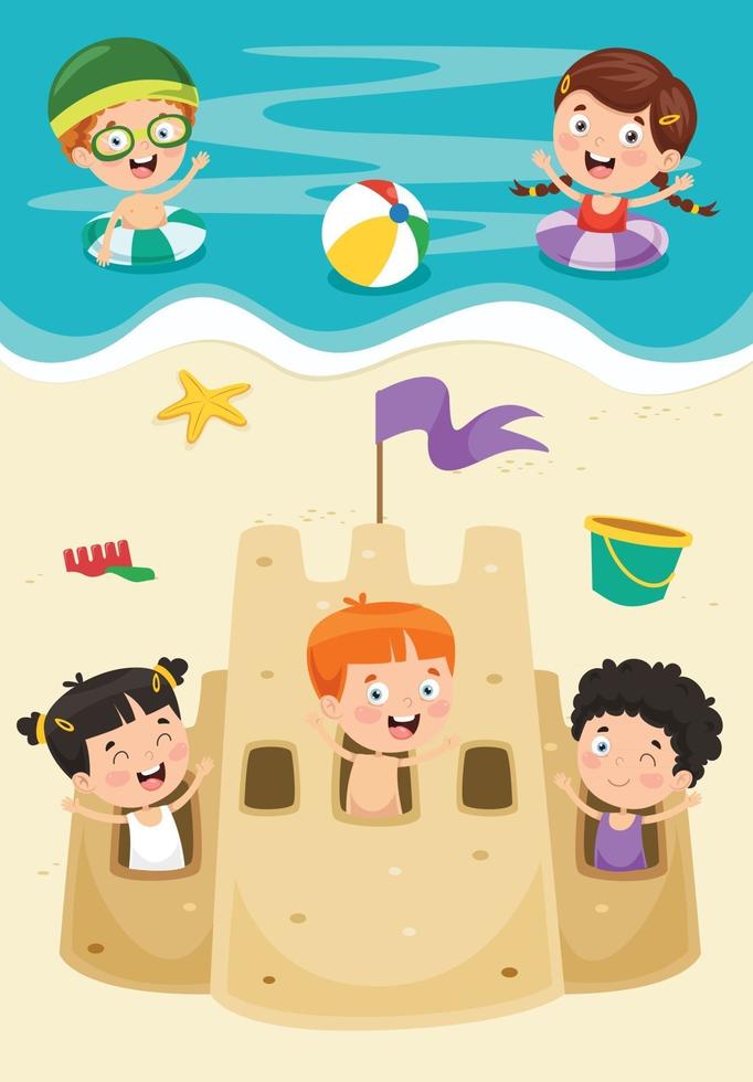 Concept Drawing For Summer Season vector