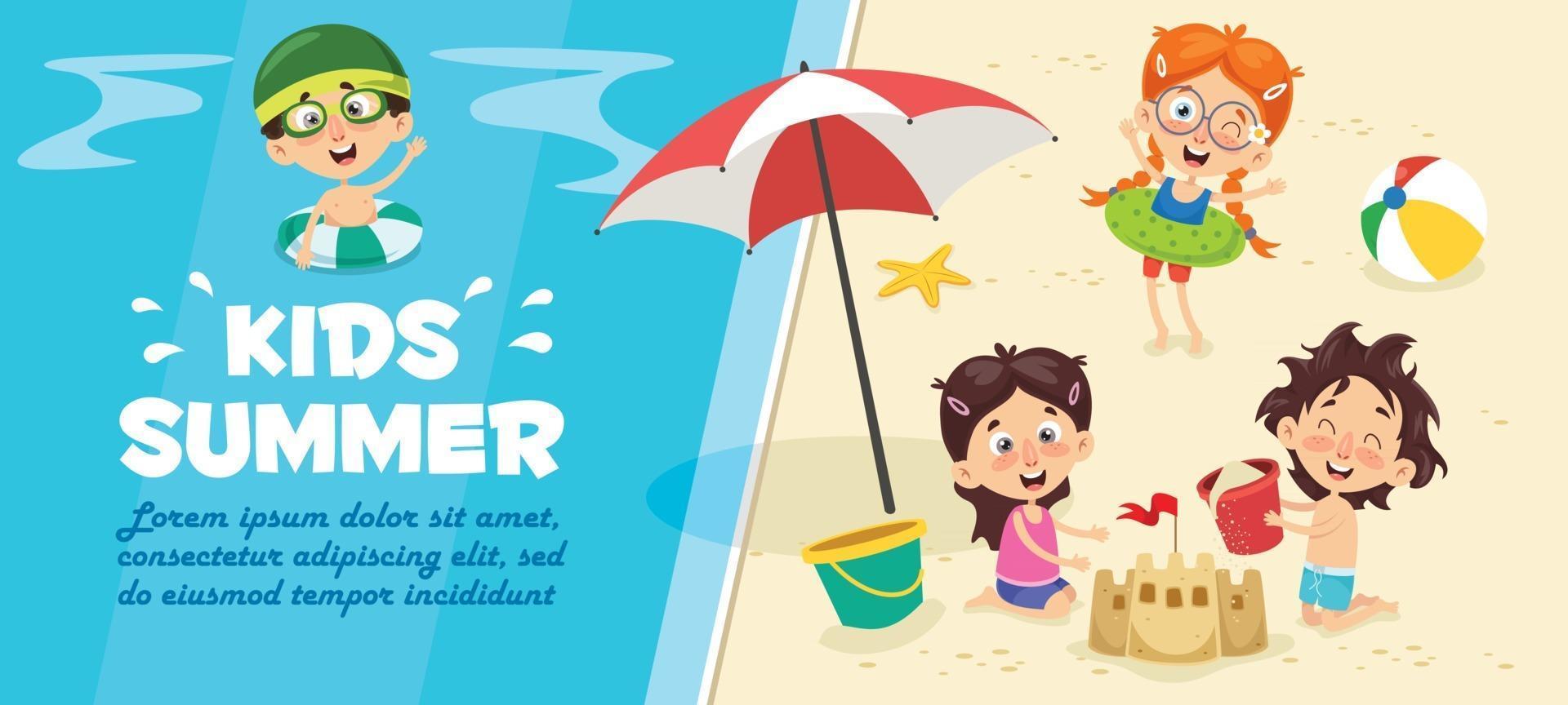 Concept Drawing For Summer Season vector