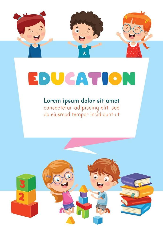 concepto de educación con niños vector