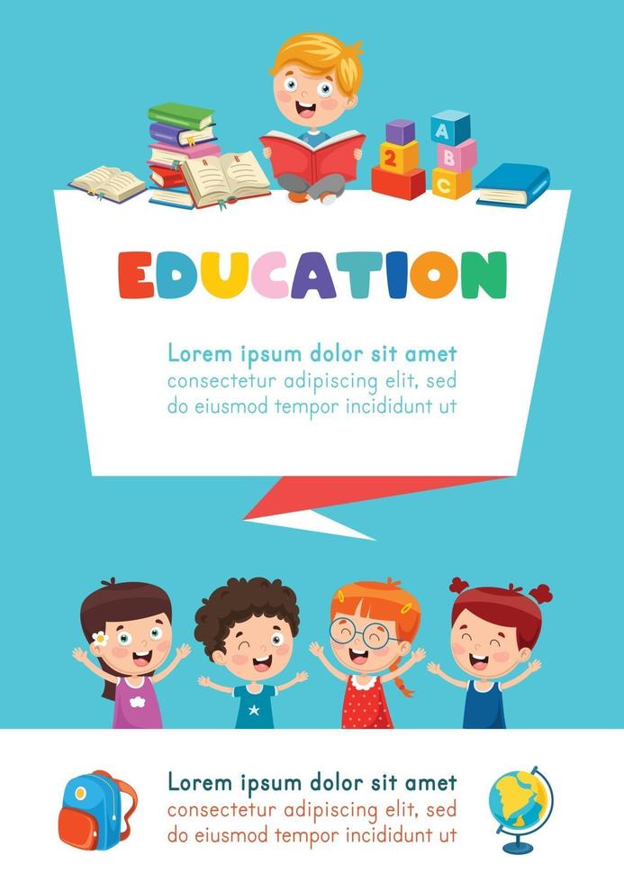 concepto de educación con niños vector