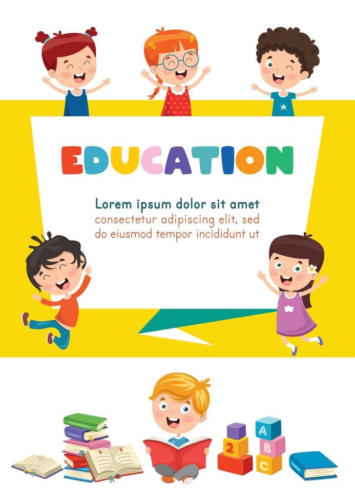 Education Concept With Children vector