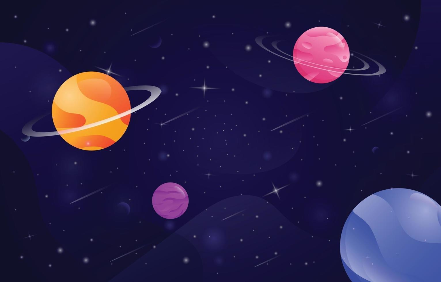 Space and Planet Background vector