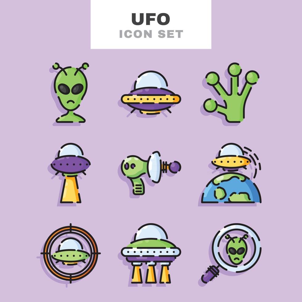 UFO Icon Set vector