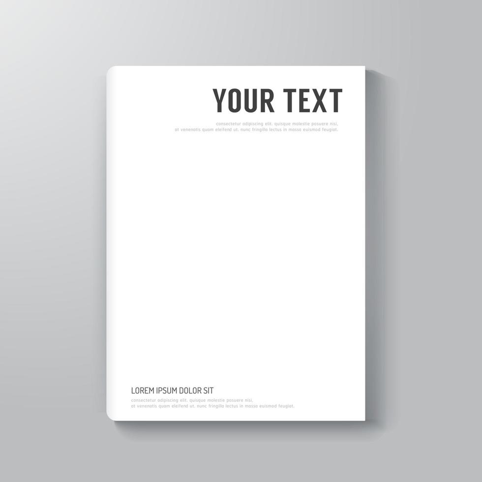 Cover Book mock-up Design Minimal Style Template can be used for E-Book Cover E-Magazine Cover vector illustration