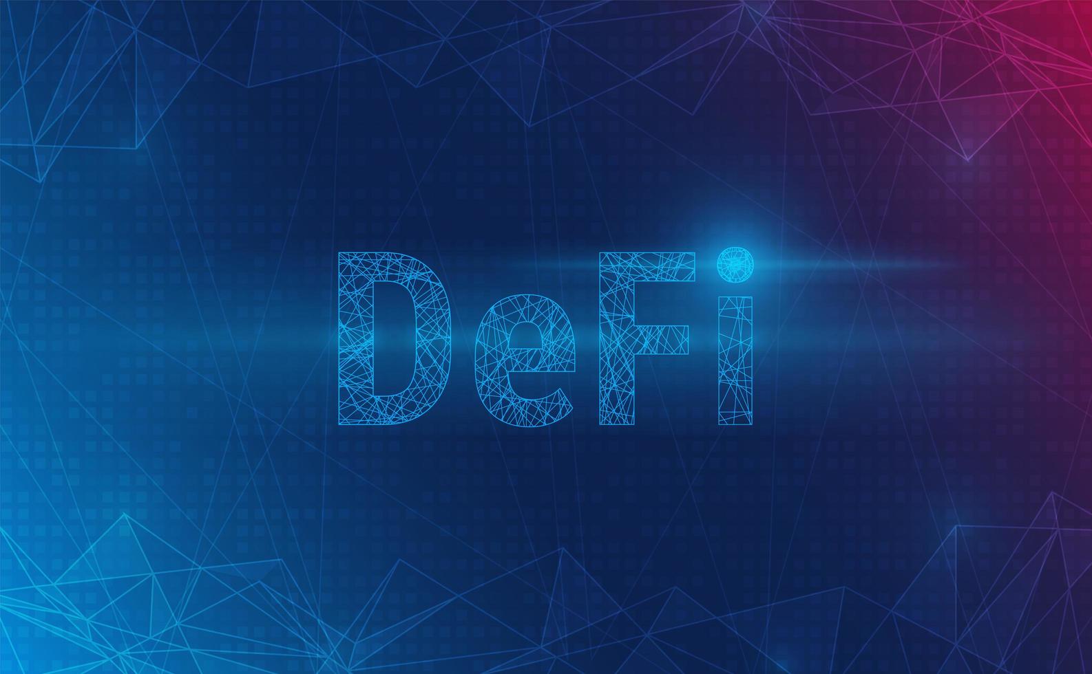 Defi crypto currency on system background.Futuristic concept.vector and illsutration vector