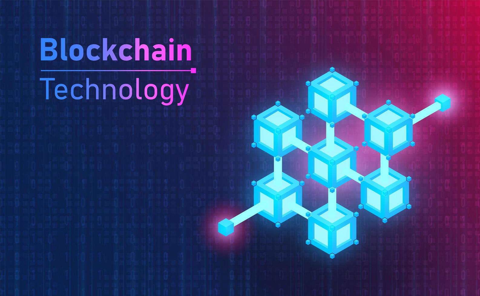 Futuristic Blockchain technology connection icon. Future concept.vector and illustration vector