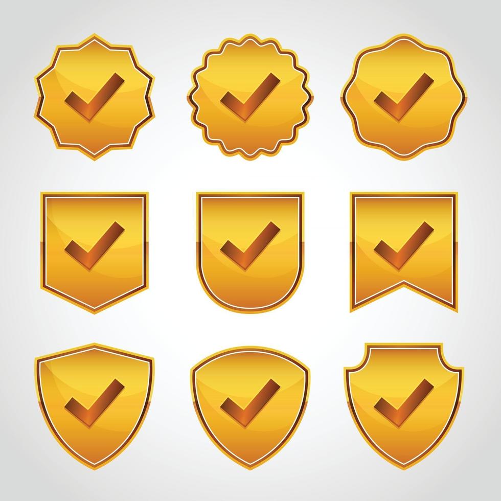 Verified badge with check mark collections vector