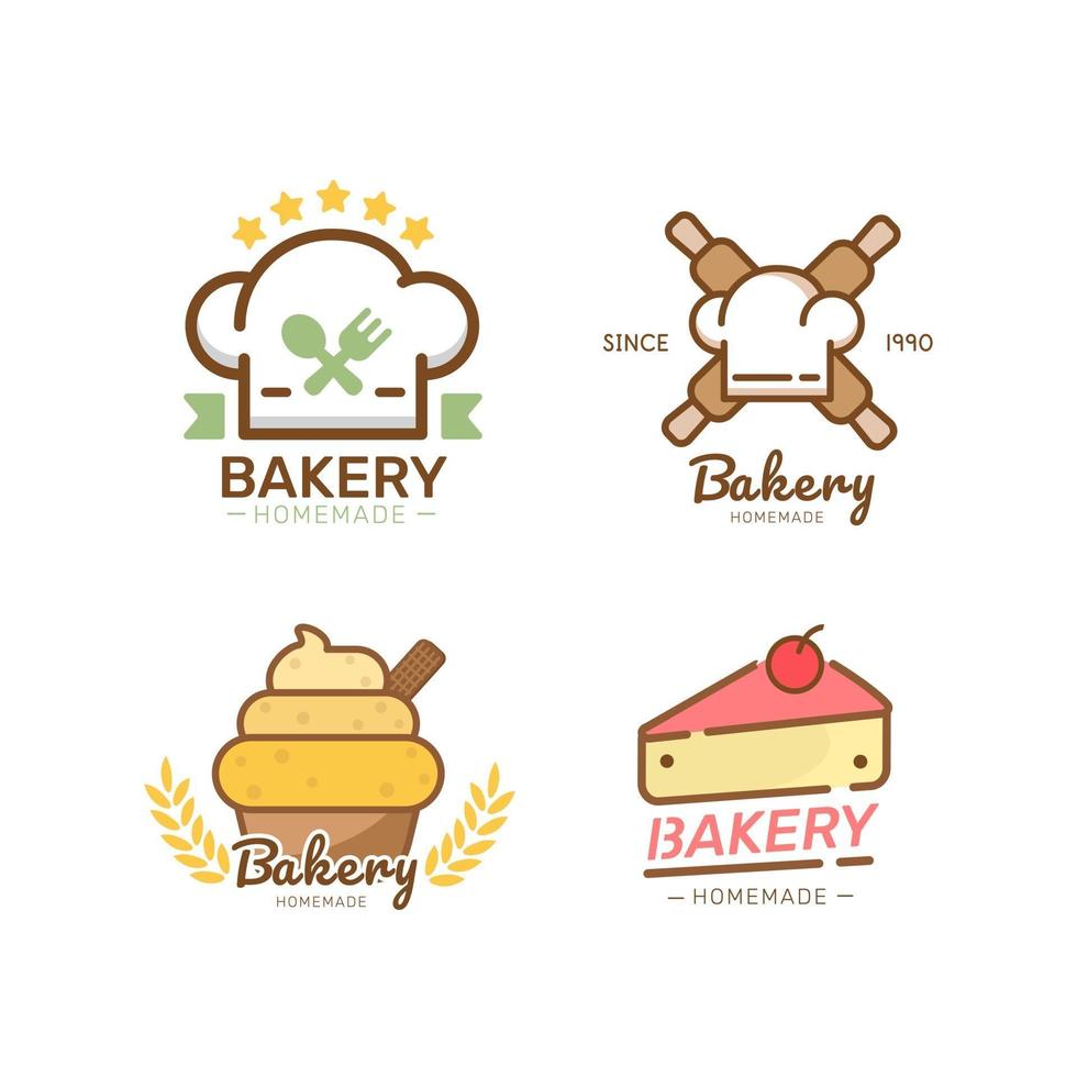 bakery logo template. bakery icon. logos, badges, labels, icons vector