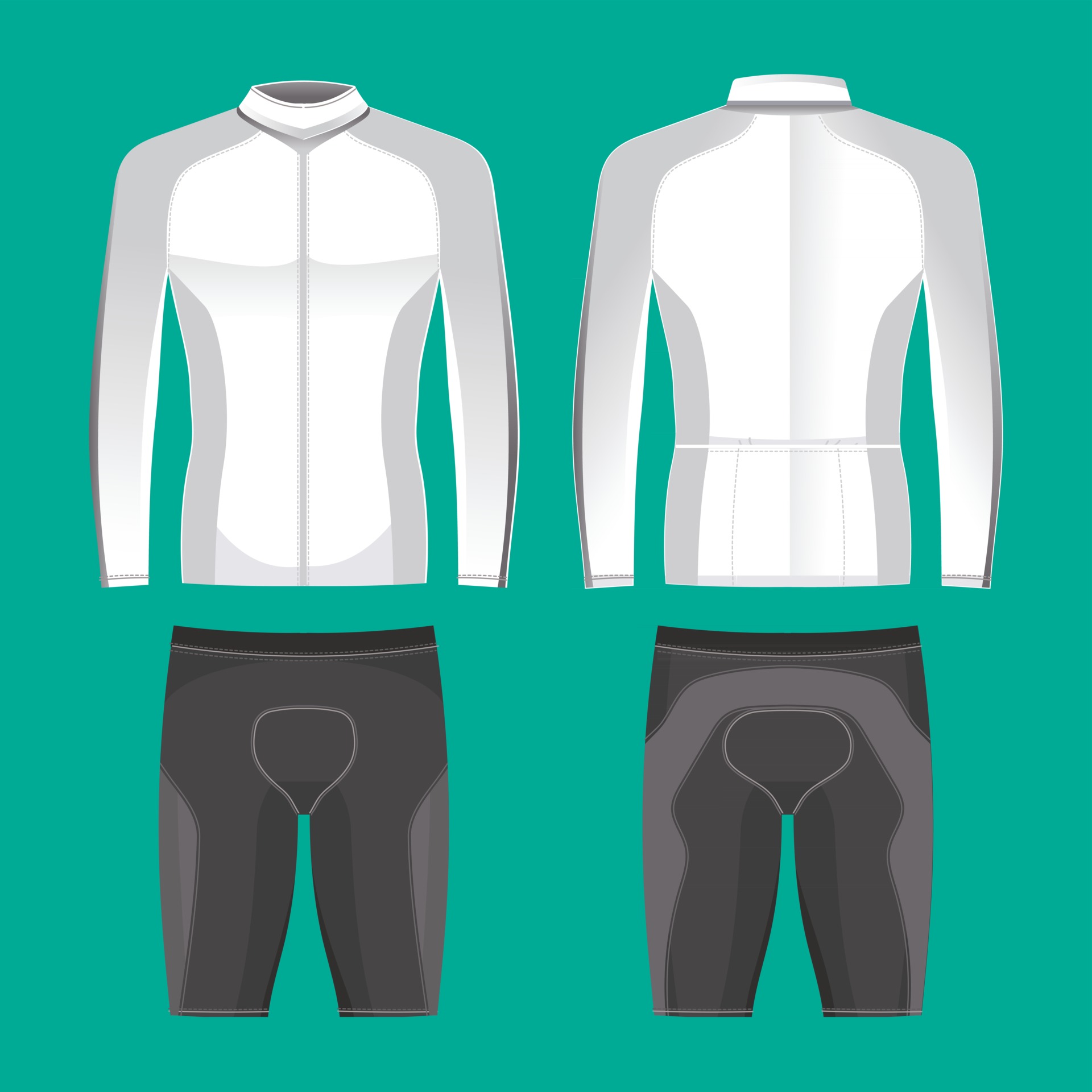 Download Cycling Jerseys Mockup For Cyclist Apparel 2860442 Vector Art At Vecteezy