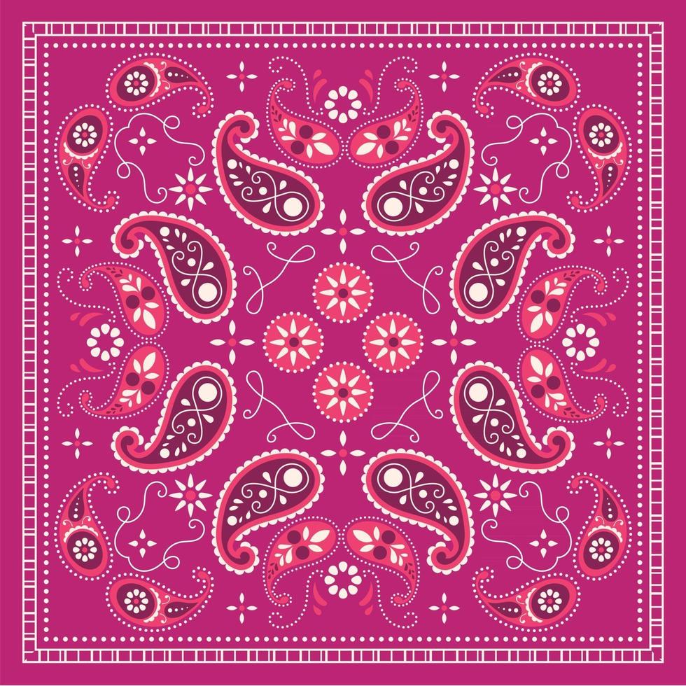 Paisley Neck Scarf Bandana vector