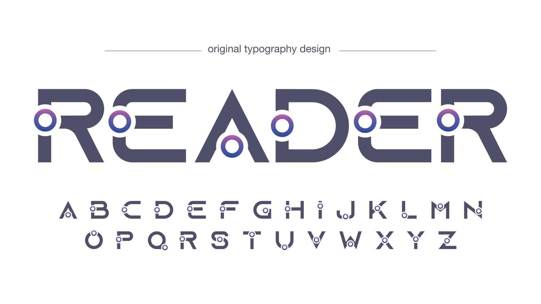 Futuristic Uppercase Sports Typography vector