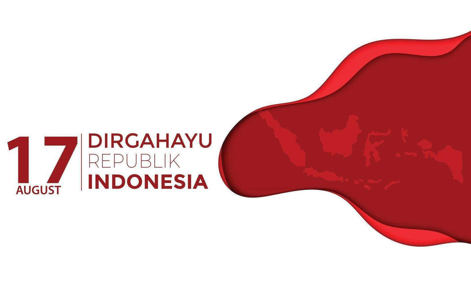 día de la independencia de indonesia en estilo papel vector
