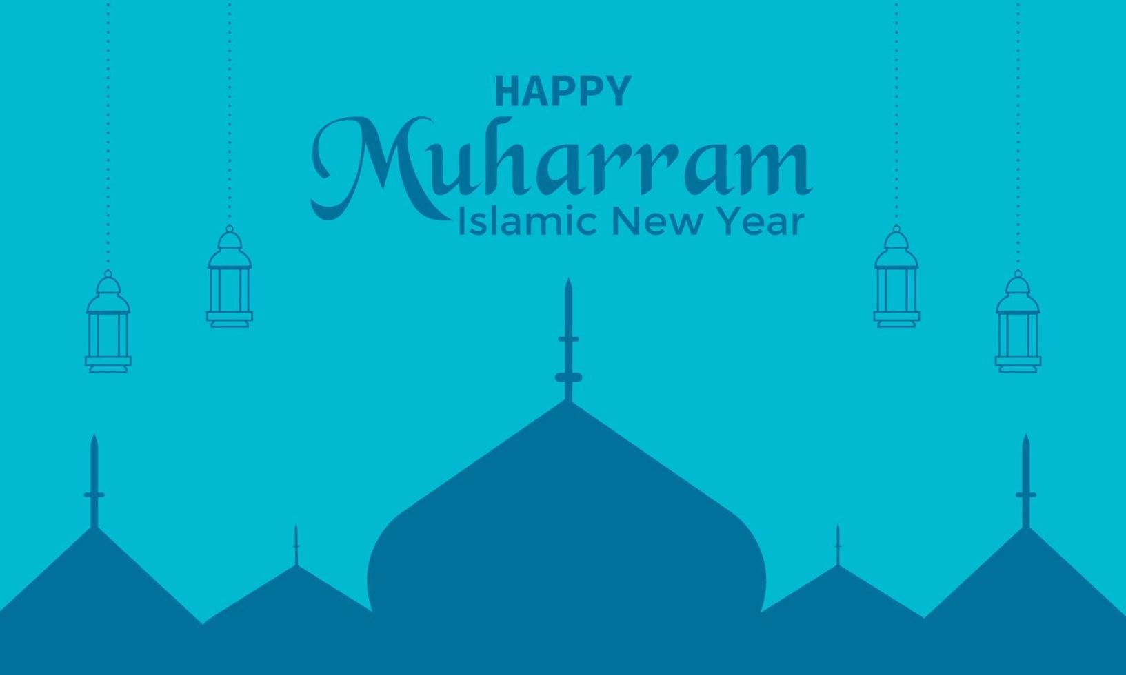 Islamic New Year Banner Template vector