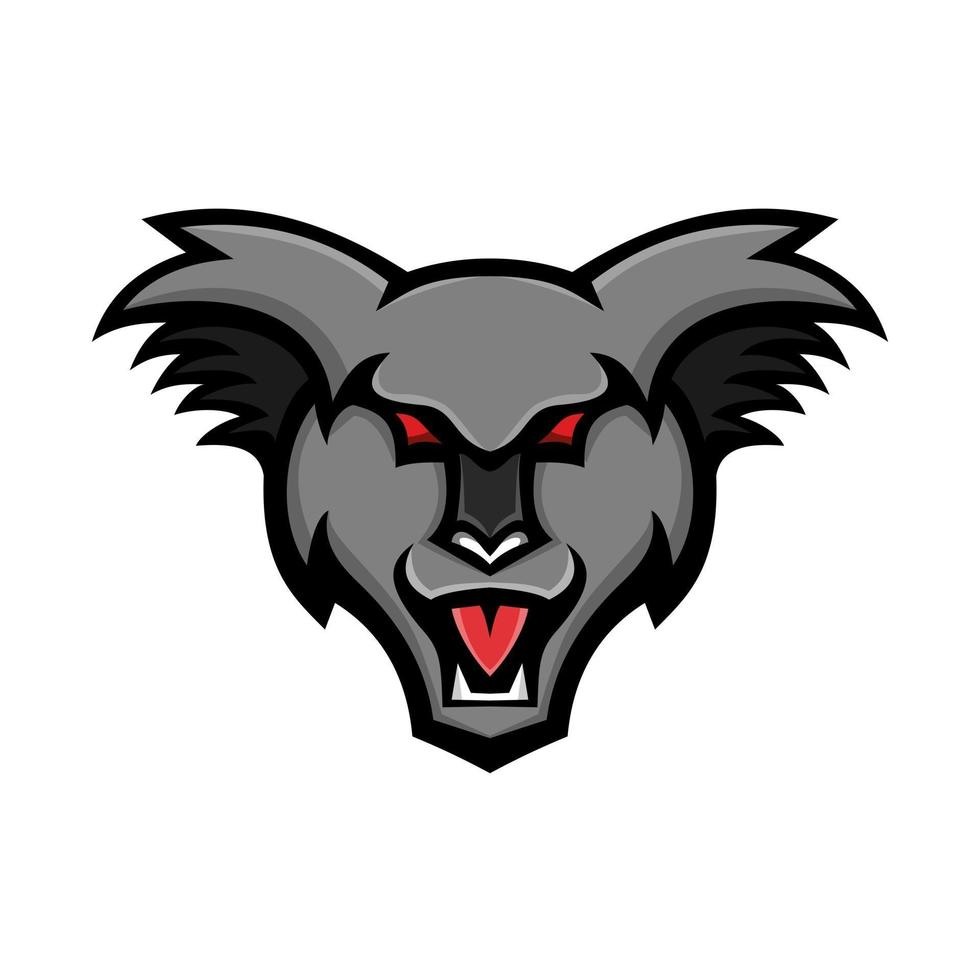 koala bear head mascot vector