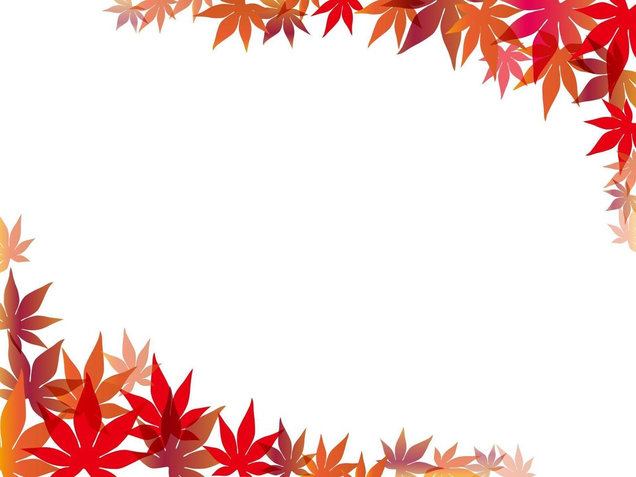 Vector Red Maple Leaf Frame With Text Space Isolated On A White Background.