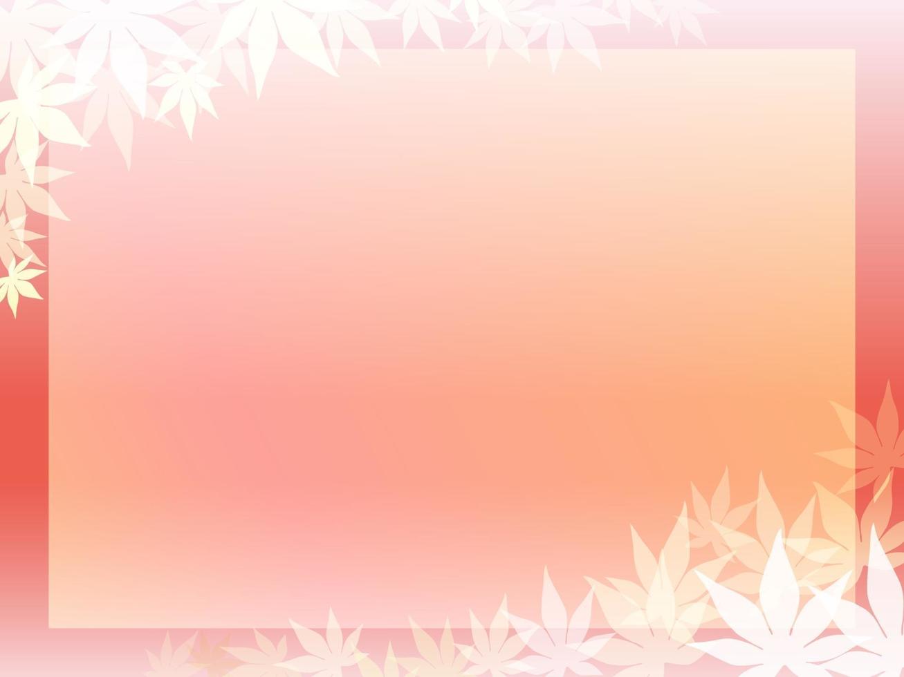 Vector Maple Leaf Frame With Text Space On A Orange Background.