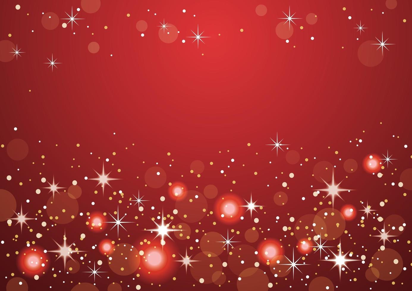 Navidad y año nuevo fondo rojo abstracto bokeh. ilustración vectorial. vector