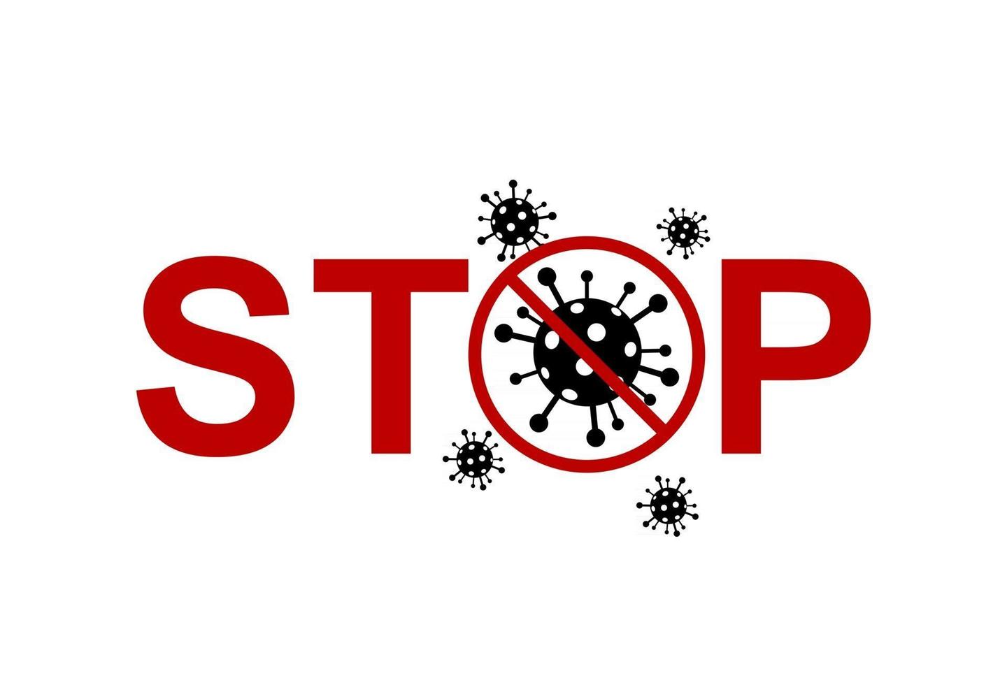 Stop virus background. Pandemic medical concept with dangerous cells. Vector. vector
