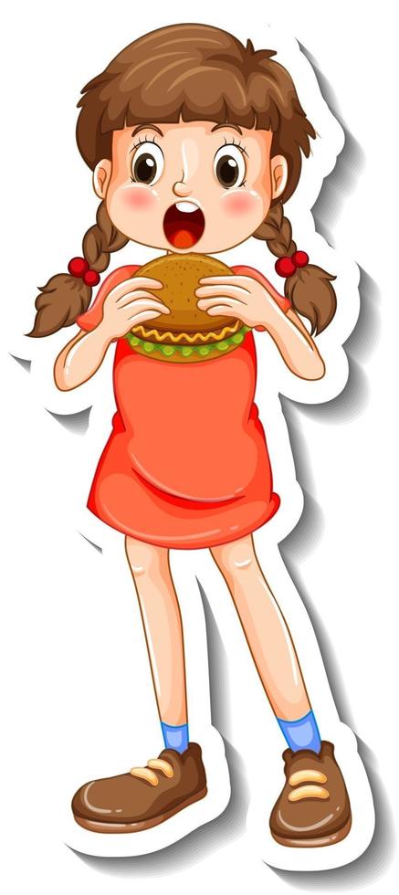 Plantilla de etiqueta con una niña comiendo hamburguesa personaje de dibujos animados aislado 2860740 Vector en Vecteezy Plantilla de etiqueta con una niña comiendo hamburguesa personaje de dibujos animados aislado 2860740 Vector en Vecteezy
