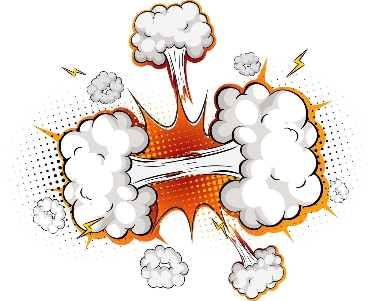 Blank boom comic speech bubble on white background vector