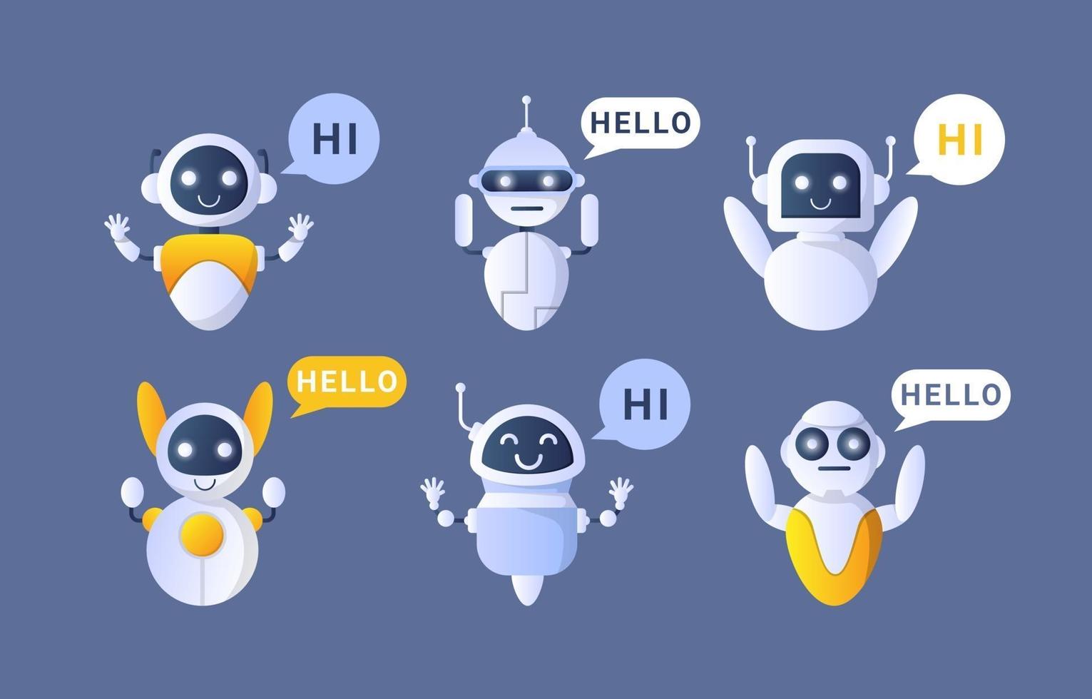 colección de concepto de chatbot vector