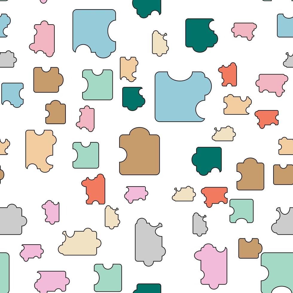 puzzle pieces pastel color seamless pattern perfect for background or wallpaper vector