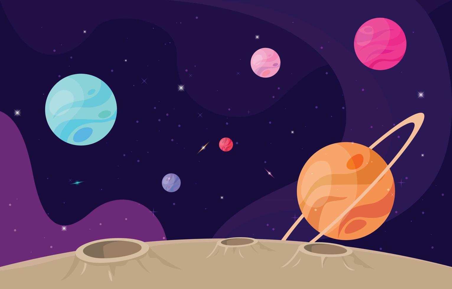 Space and Planetary Background vector