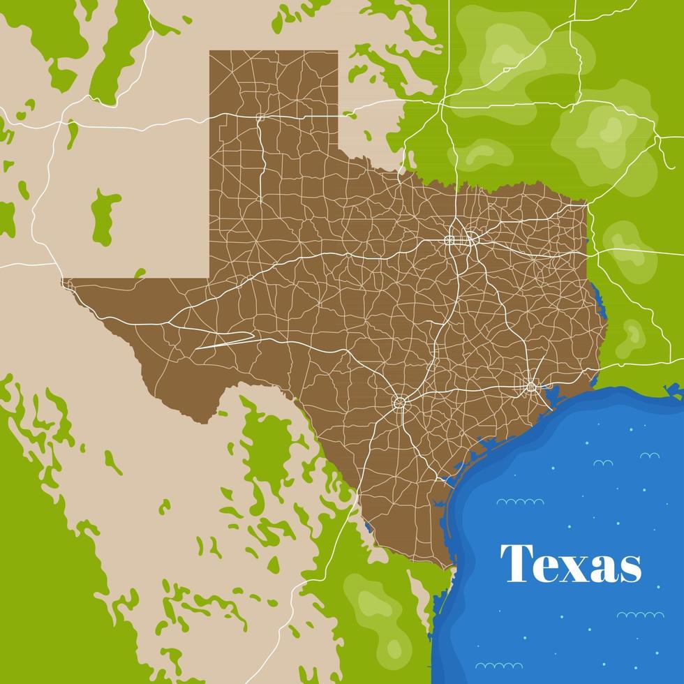 Texas City Map vector