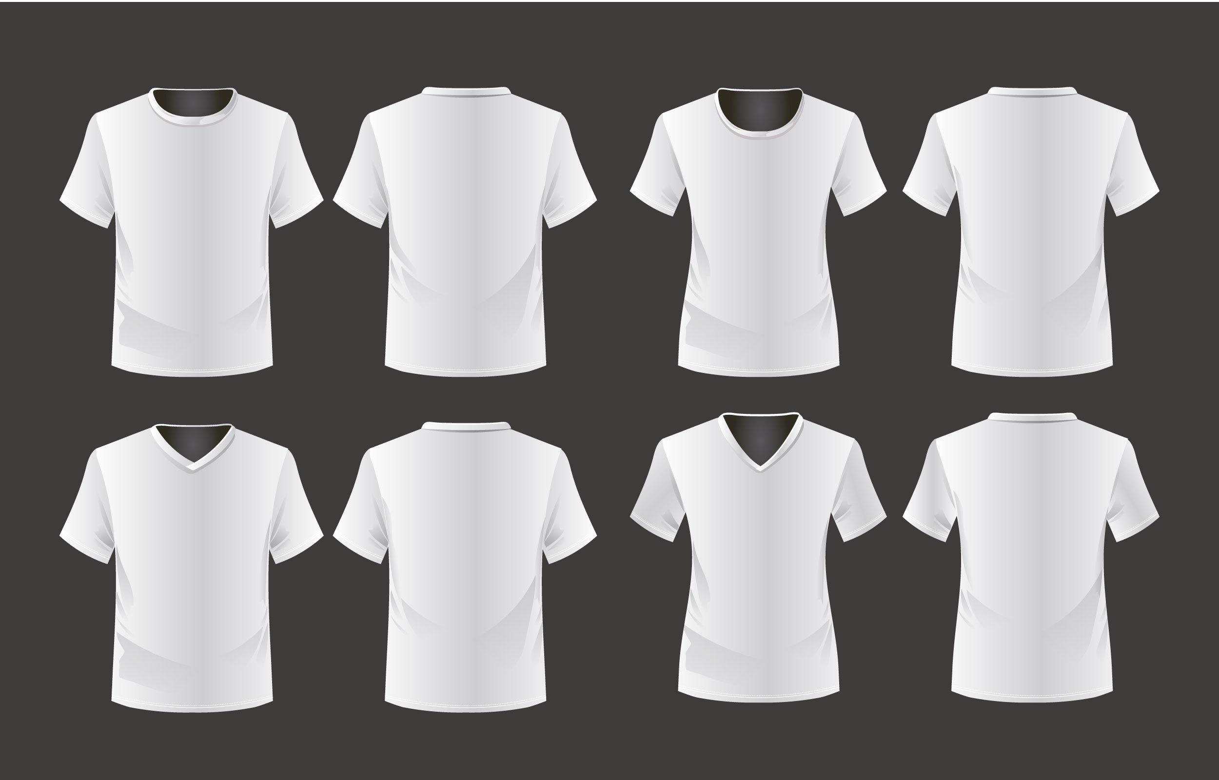 Set of Blank T Shirt Mockup Template 2860951 Vector Art at Vecteezy