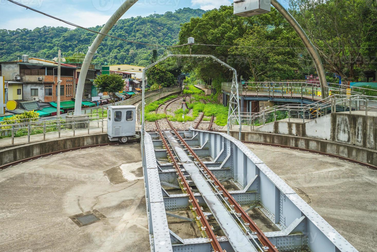 Girar la mesa de la rama de neiwan en hsinchu, taiwán foto